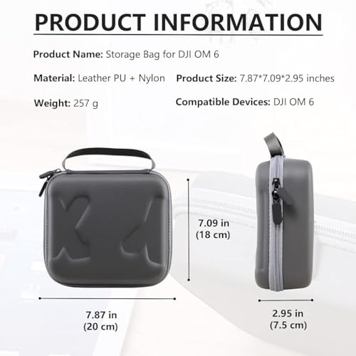 ZORBES® Storage Nylon Bag Osmo Mobile 6 Hard Shell Portable Carrying Case with Shoulder Belt Accessories Travel Grey 2PCS ZORBES® Storage Nylon Bag Osmo Mobile 6 Hard Shell Portable Carrying Case with Shoulder Belt Accessories Travel Grey 2PCS